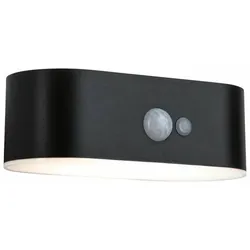 PAULMANN Solar LED Außenwandleuchte Adya Bewegungsmelder IP44 3000K 200lm Schwarz