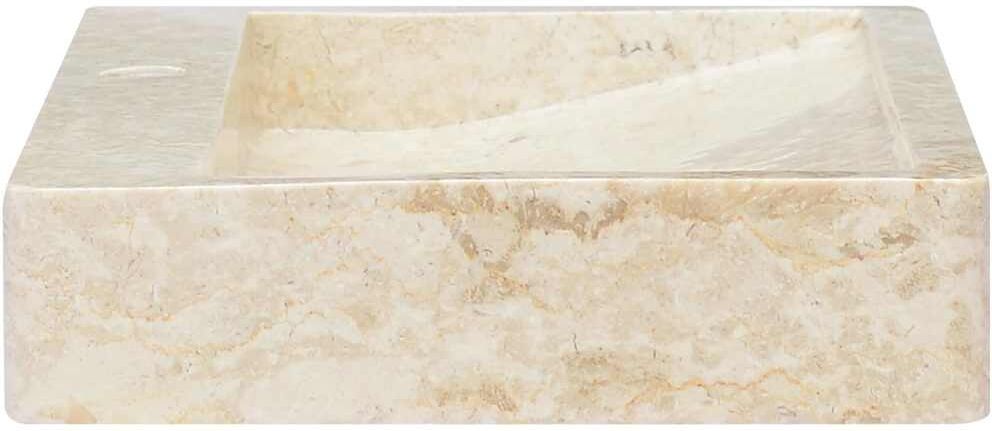 vidaXL Lavabo Crème 58x39x10 cm Marbre