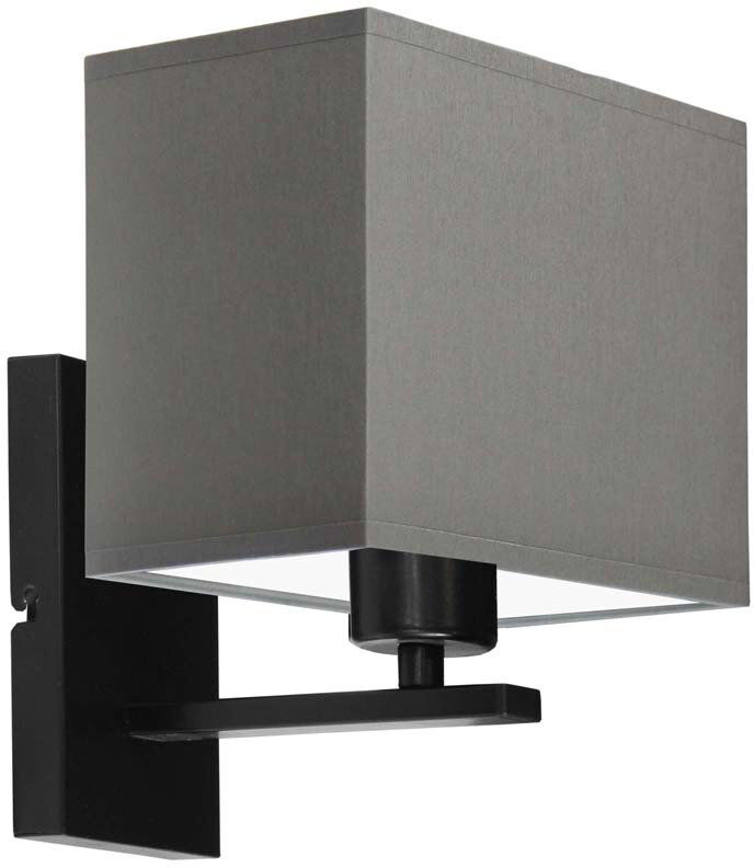 17 Stories Asavira Steel Armed Sconce Grey/Black