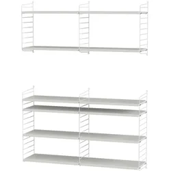 Set aus zwei Wandregalen Weiß Weiß