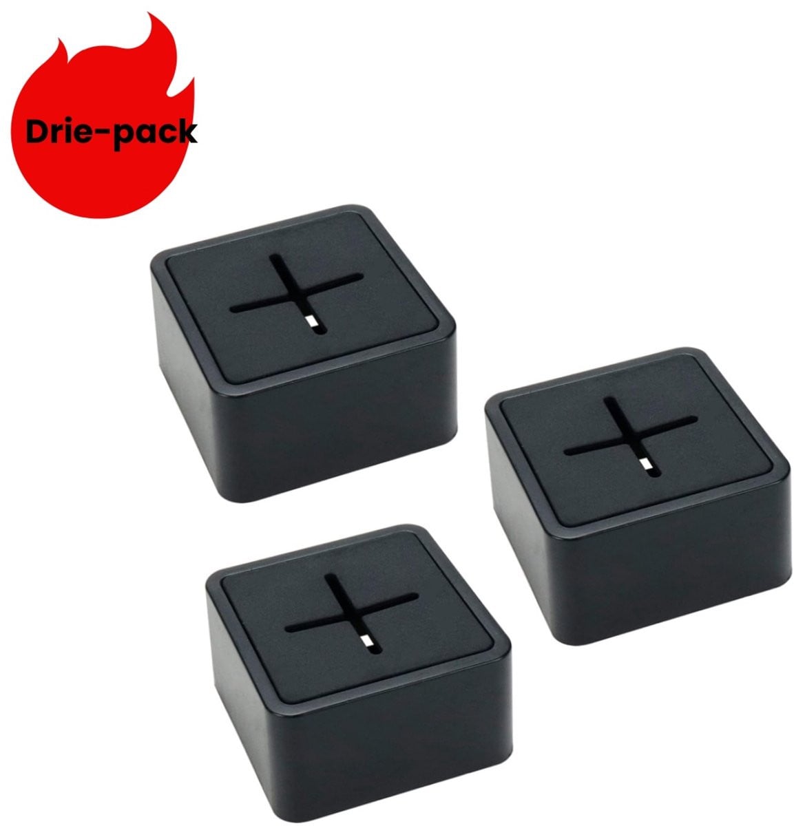 Set van 3 zelfklevende handdoekhaken zwart voor keuken en badkamer