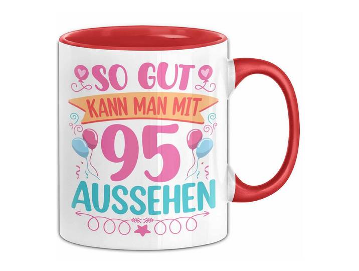 Trendation Tasse 95er Geburtstag Tasse Geschenk Frauen So Gut Kann Man Mit 95 Aussehe