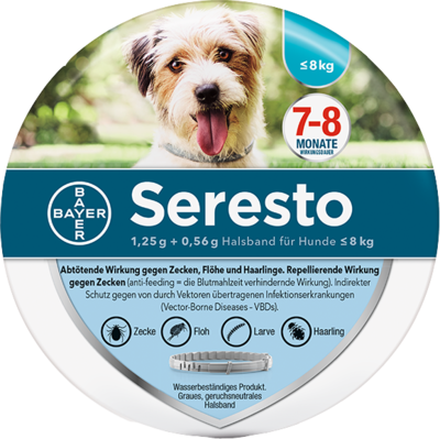Elanco Deutschland GmbH SERESTO 1,25g + 0,56g Halsband für Hunde bis 8kg 1 St 09315509