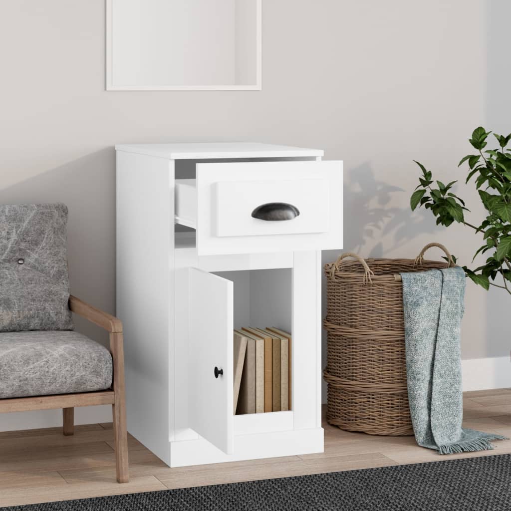 vidaXL Armoire latérale avec tiroir blanc 40x50x75cm bois d'ingénierie