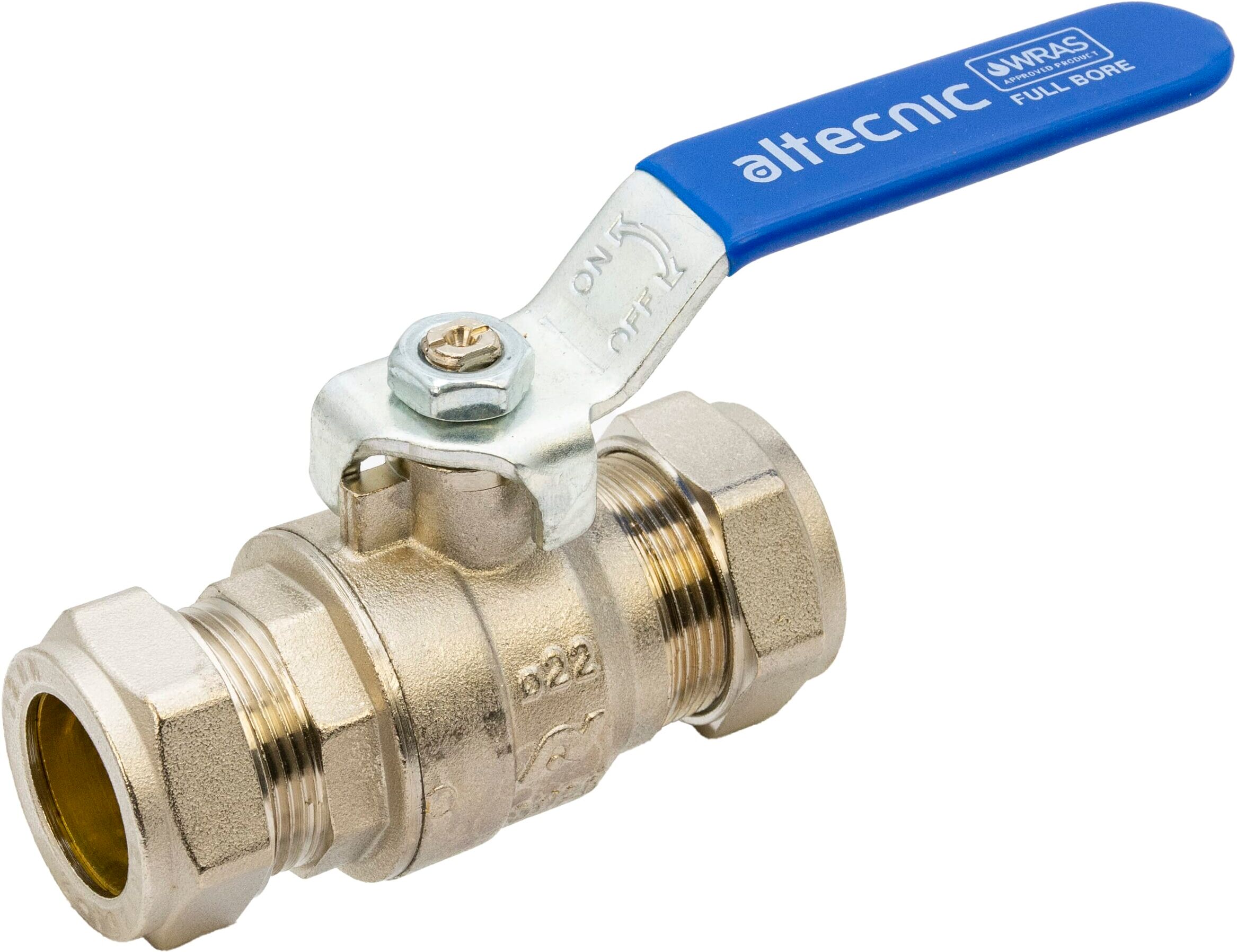 Altecnic 3/4 Compression Intaball Valve – Blue Lever Handle
