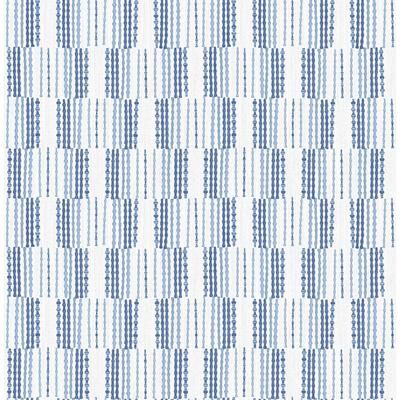 A-Street Prints Burgen Blue Geometric Linen Wallpaper