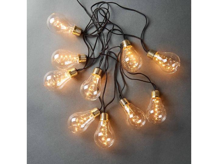 LED-Lichterkette BULB LIGHTS I 460cm Schwarz/Schwarz