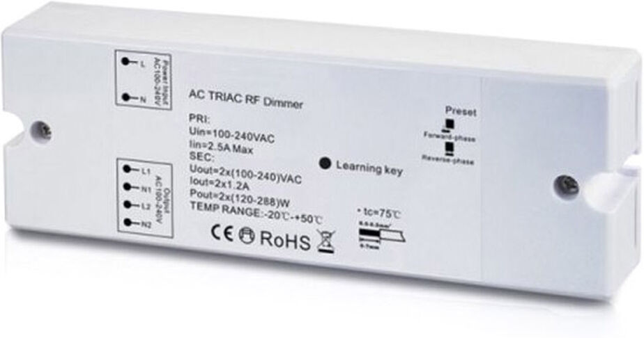 Isoled Sys-One Funk Dimmer Für Dimmbare 230v Led Leuchtmittel/trafos, 2x288va