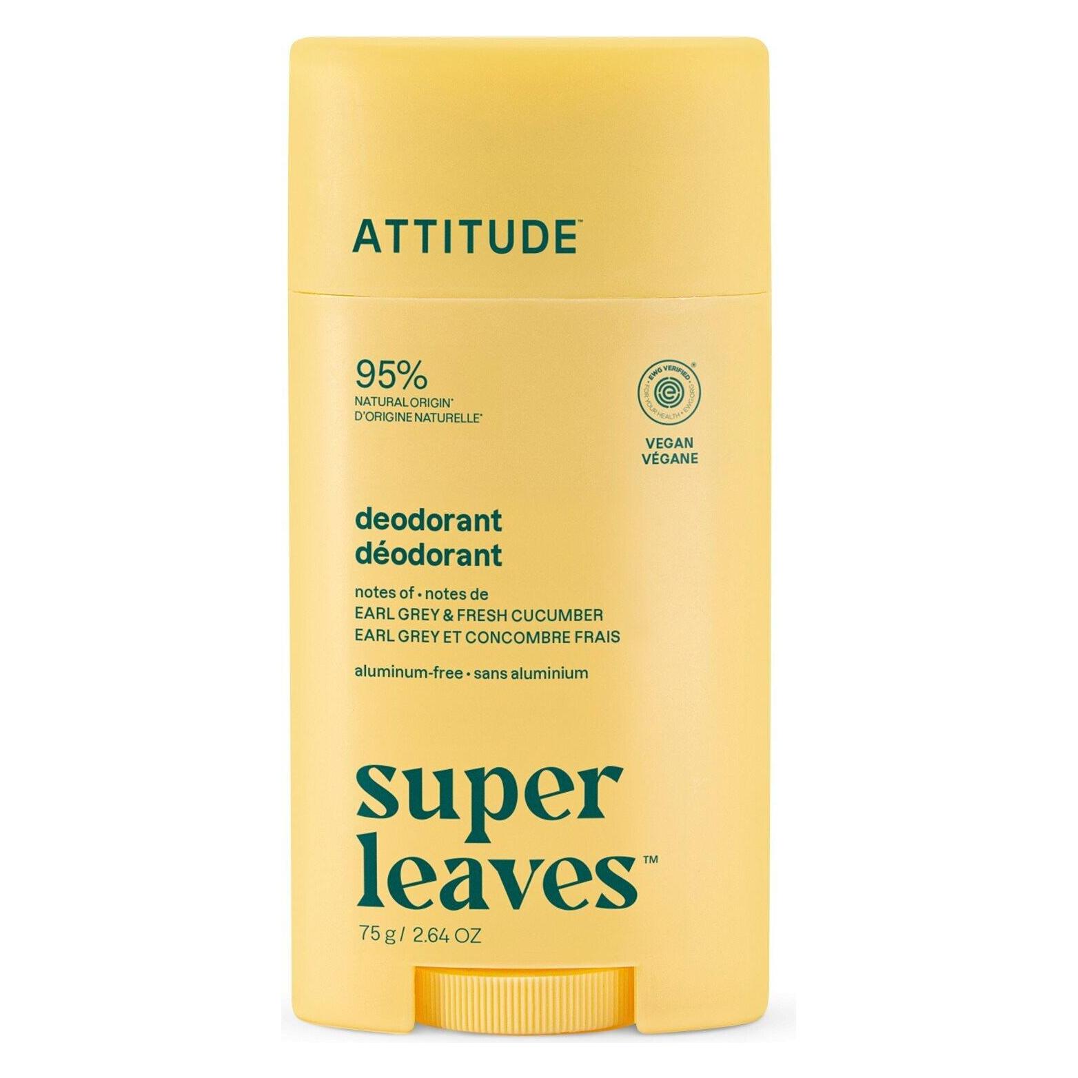 Attitude Natürliches Deo Super Leaves Earl Grey & Cucumber 75 g (Stick, 75 g) (67162381)