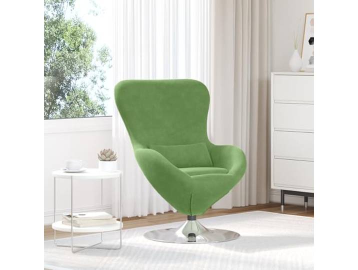 HEFZGDB Moderner Drehstuhl Hellgrün Samt Ergonomischer Sessel mit Drehfunktion für Wohnzimmer und Büro Lesestuhl Entspannung