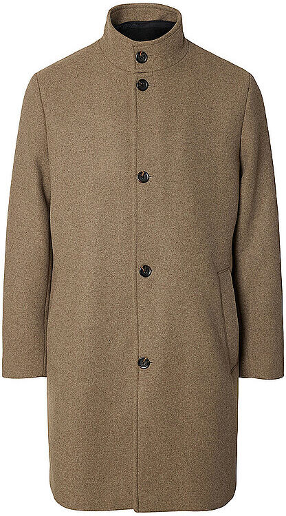 SELECTED Wollmantel SLHRAINAR beige   S S