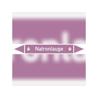 Rohrleitungskennzeichen Natronlauge - 270x37 mm Folie selbstklebend