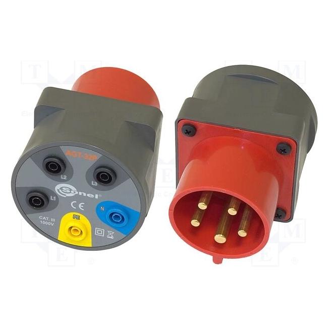 Sonel Dreiphasen-Steckdosenadapter 32A (WAADAAGT32P) (WAADAAGT32P)