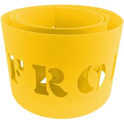 zaun|zu® Sichtschutzstreifen PREMIUM Frohe Weihnachten Gelb 2,55m