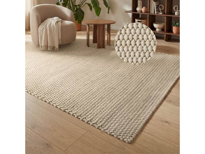Teppich TED BAKER Rope , creme, B:200cm H:15mm L:290cm, Oberfläche: 100% Polyester. Rückseite: 100% Polyester, Teppiche, Teppich, Handgemacht, Boho, Outdoor, Seil-Struktur, Rope, Wohnzimmer