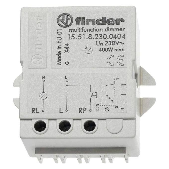 Finder Stromstossrelais mit Dimmer, 230 VAC 400 W (15.51.8.230.0404)