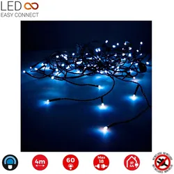 EDM EASY-CONNECT GIRLANDE 4M 60 BLAUE LEDS 30V (IP44 INDOOR-OUTDOOR) INSGESAMT 1,08W