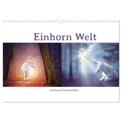 Einhorn Welt - verträumte Einhornbilder (Wandkalender 2026 DIN A3 quer), CALVENDO Monatskalender