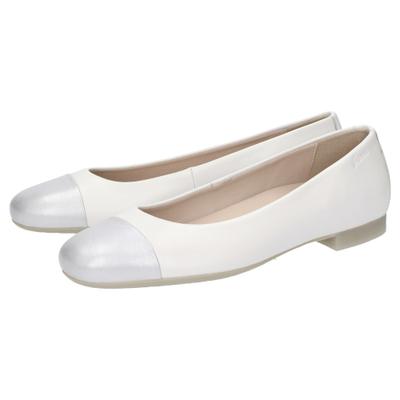 Ballerina SIOUX "Villanelle-702", Damen, Gr. 39.5 (UK 6), silber, Obermaterial: 50% Lammleder LEL. 50% Lammnappaleder LANA. 100% Gummi rubber., Schuhe Ballerina