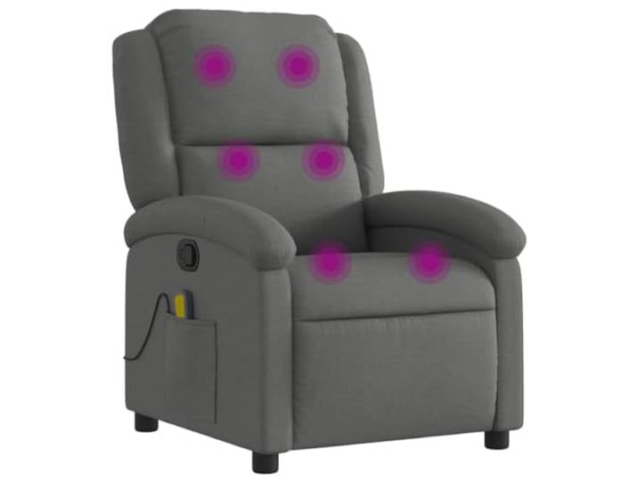 vidaXL Massagesessel Dunkelgrau Stoff