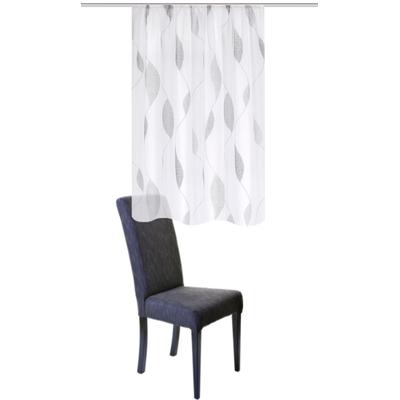 Vorhang HOME WOHNIDEEN "PAOLO" Gr. 1, grau (stein), B:140cm H:145cm, Voile, Polyester, Gardinen, Kräuselbandschal PAOLO bedruckt