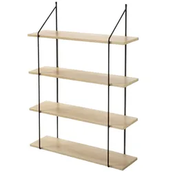 WANDREGAL mit 4 Regalebenen im Holzdekor L60 cm