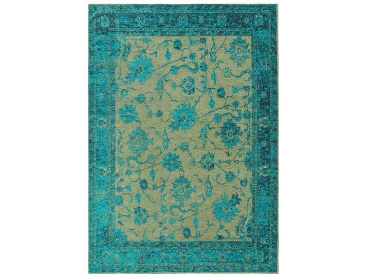Tapis tissé à plat turquoise 300x400