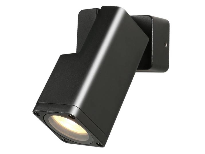 Aussenwandleuchte Salvia, Schwarz, Metall, 6.5x20x6.5 cm, RoHS, Europäischer Sicherheitsstandard, Lampen & Leuchten, Außenbeleuchtung, Außenleuchten