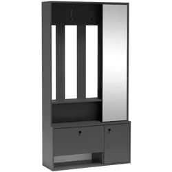 GARDEROBENSCHRANK Pots Plus mit zwei Türen graphit