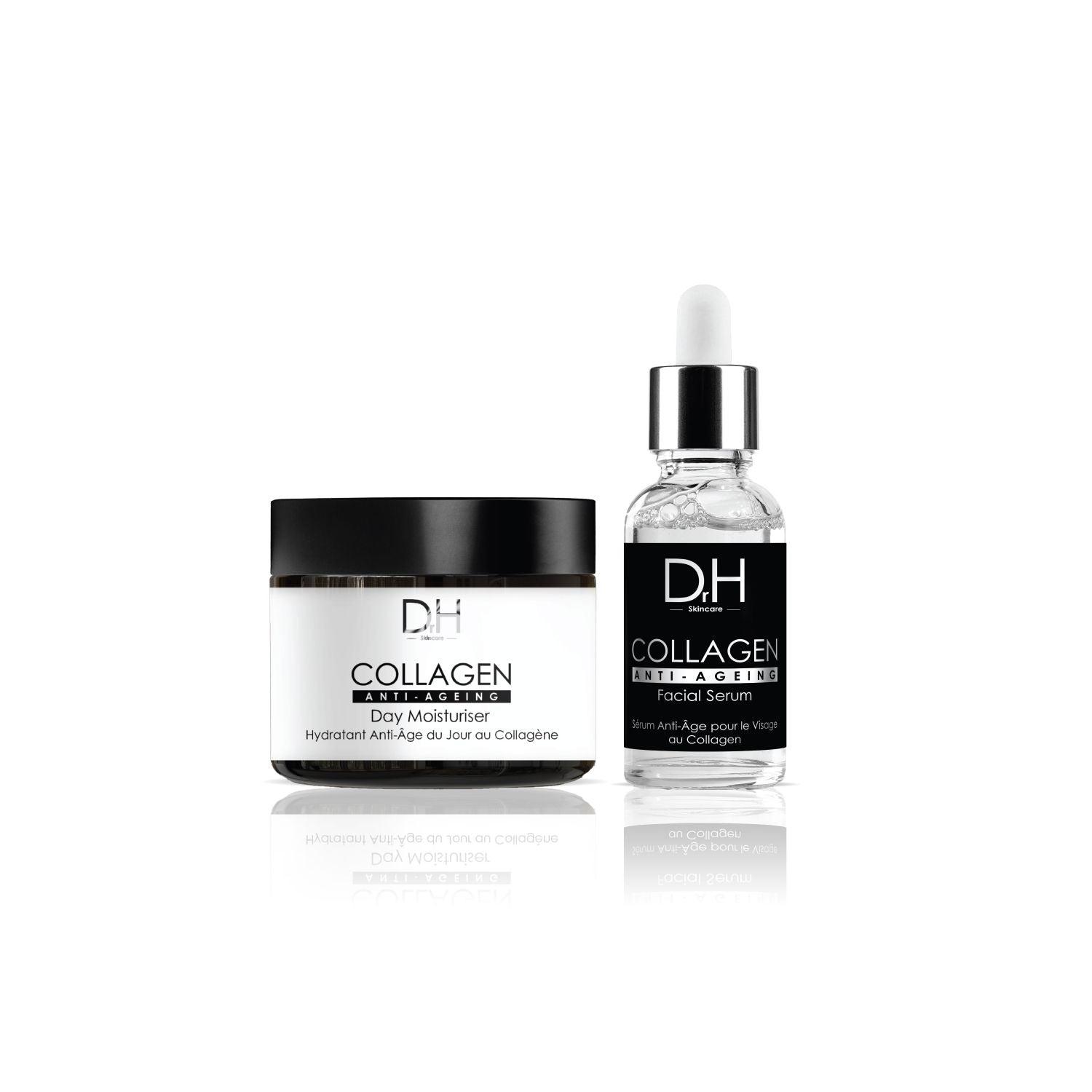 Anti-Aging-Kollagen-Gesichtsserum 30ml + Kollagen Anti-Aging Tagescreme 60ml