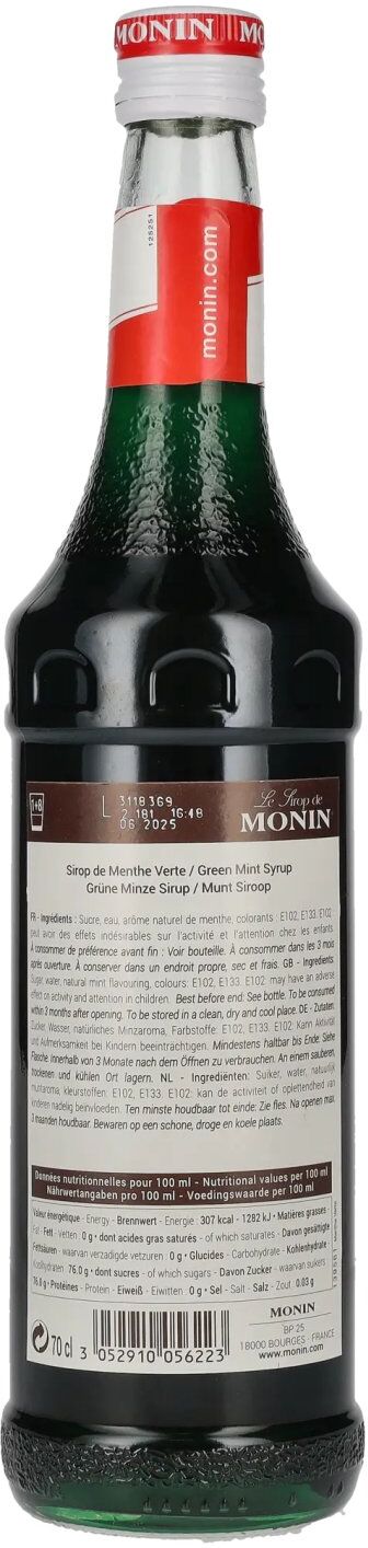 Le Sirop de Monin PFEFFERMINZ 0,7l