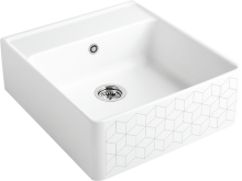 Villeroy & Boch 632062M1 Spülstein Einzelbecken Mosaïque Keramikspüle Excenterbetätigung Spülstein 60cm Unterschrank