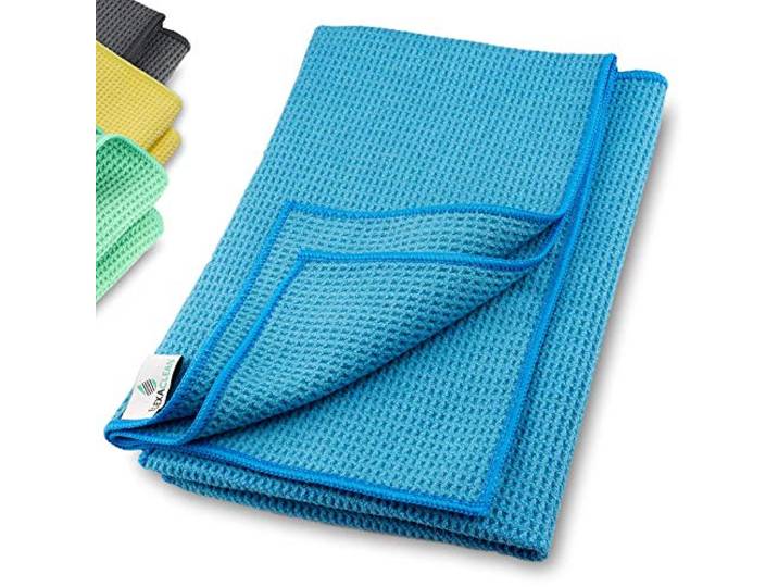 ELEXACLEAN microvezeldoek, wafeldoek (2 stuks, 60x40 cm, blauw)