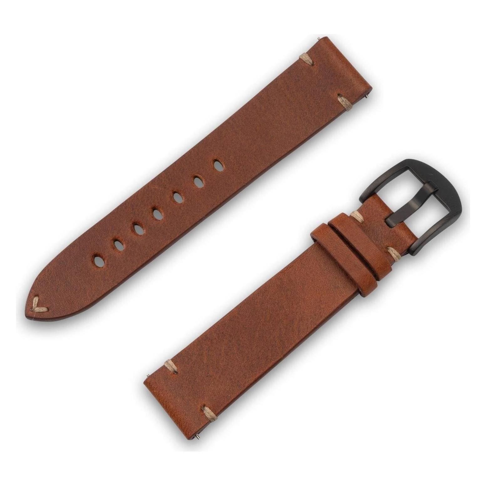 JT Berlin Watchband Alex II Vintage (Edelstahl, Leder) (10847)