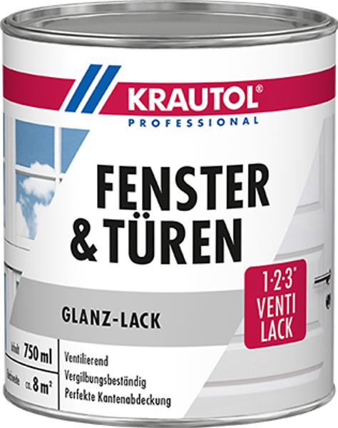 KRAUTOL Fenster- und Türenlack Venti glänzend weiß, 0,75 l