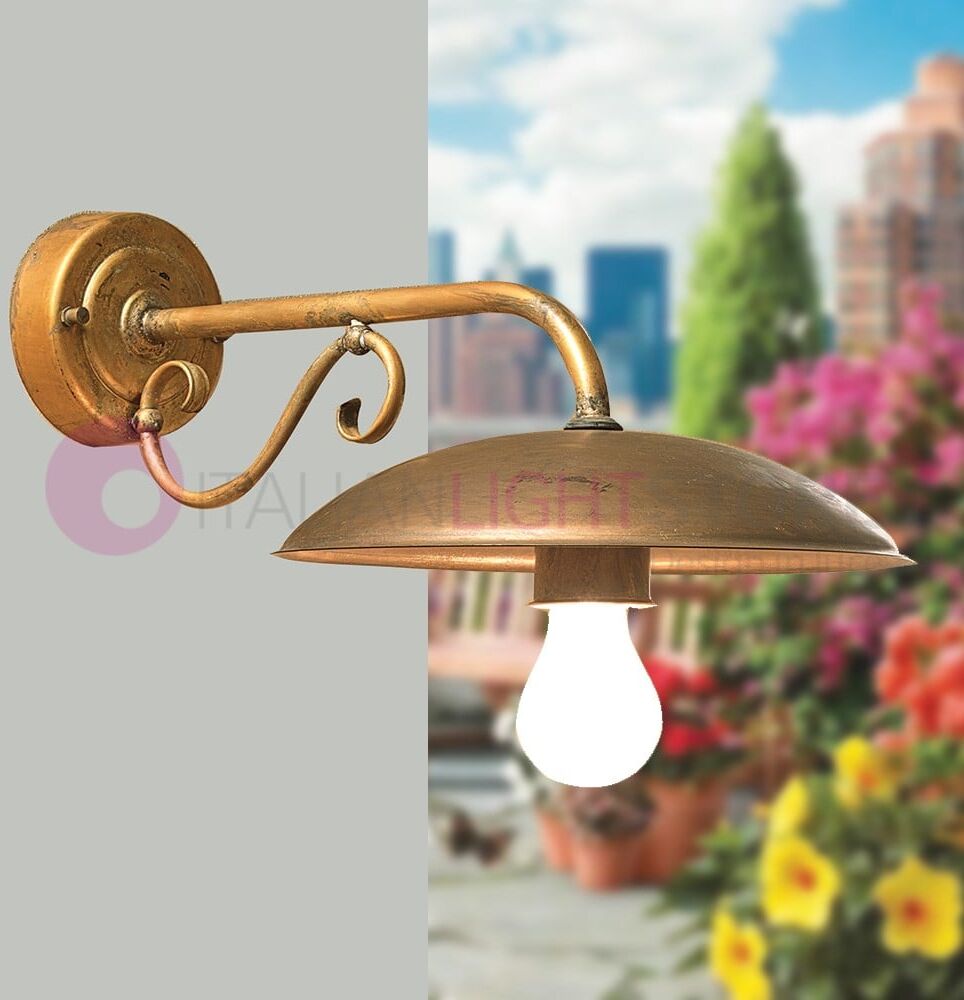Drea Applique Rustico Piatto D.26 Lampada Da Esterno Giardino - Corten