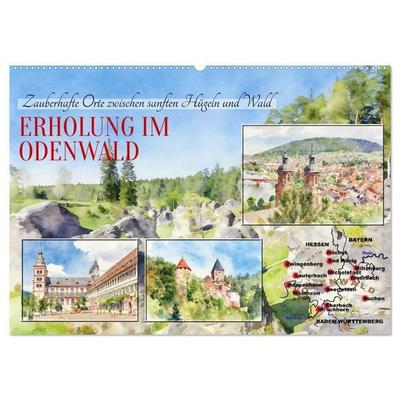 Erholung im Odenwald (Wandkalender 2027 DIN A2 quer), CALVENDO Monatskalender