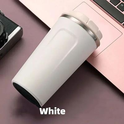 Inspire Select Gen 2 Stainless Steel Travel Coffee Mug Leak Proof Vacuum Insulated Thermos Cup white 12.8 Fl Oz