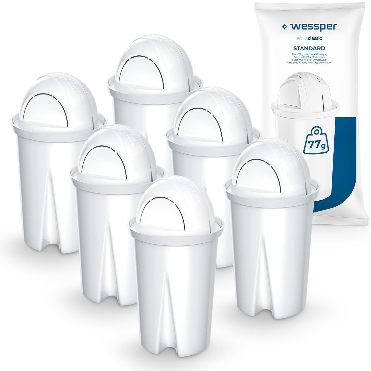 Dripio AquaClassic waterfilterpatronen, 6 stuks, geschikt voor BRITA Classic