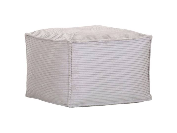 Carryhome Hocker, Natur, quadratisch, 45 cm, Stoffauswahl, Wohnzimmer, Hocker, Sitzhocker