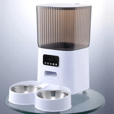 Inspire Curations Smart 5L Automatic Pet Feeder With Camera & WiFi Control 2 Bowl Button 5l
