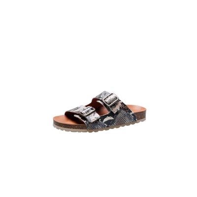 Pantolette VERBENAS, Damen, Gr. 38, Synthetik, bunt (schlangenoptik), Leder, Schuhe Pantolette, Sommerschuh, Hausschuh, Strandschuh in Reptil-Optik