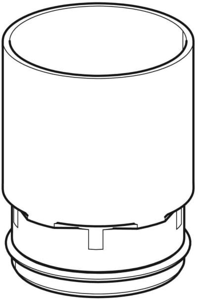 Geberit CleanLine Verlängerung 154316001 Höhe 8 cm, für Einlaufstutzen