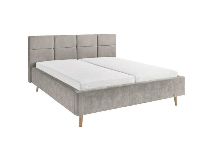 SetOne by Musterring Polsterbett, Grau, Holz, Esche, 180x200 cm, Stoffauswahl, in verschiedenen Größen erhältlich, Schlafzimmer, Betten, Polsterbetten