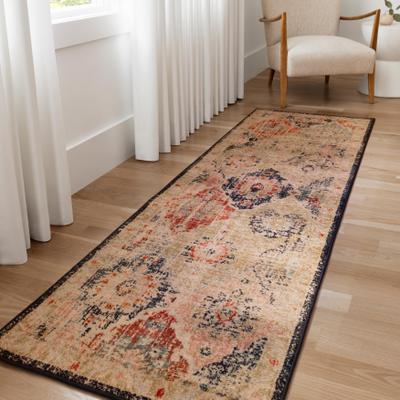 Alexander Home Luxe Antiqued-Motif Distressed Area Rug