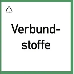 Wertstoffkennzeichnung "Verbundstoffe", Kunststoff, 300x300 mm