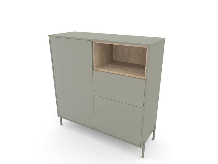 Roba Highboard »Hygge« mit 2 Türen - 115x43x117cm - grün -