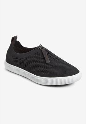 Wide Width Women's The Jacqui Sneaker by Cloudwalkers in Black (Size 7 W)