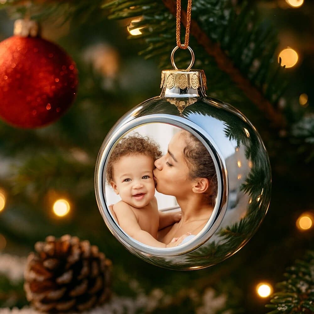 Ocadeau Boule de Noël argentée