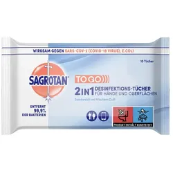 Desinfektionstücher Sagrotan 2in1 15 Stück praktischer Flowpack für zuhause und unterwegs